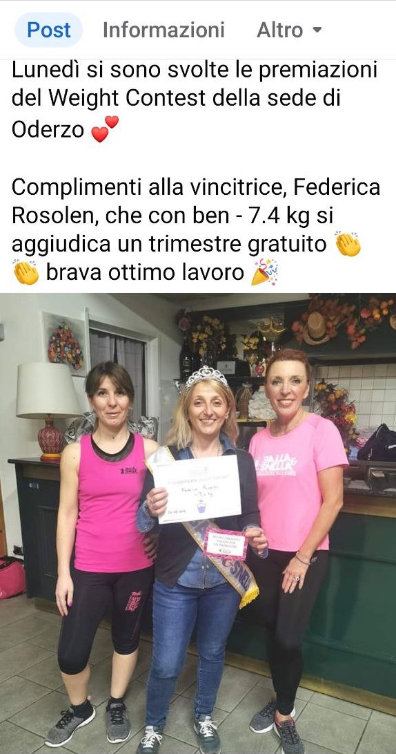 Federica Rosolen, vincitrice del Weight Contest 2023 di Oderzo